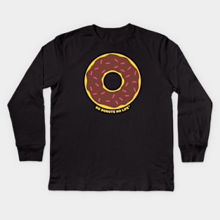 Chocolate Donut Kids Long Sleeve T-Shirt